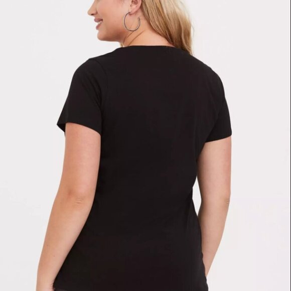 Torrid Trick or Treat Black Crew Neck Tee 2x drink - Picture 3 of 9